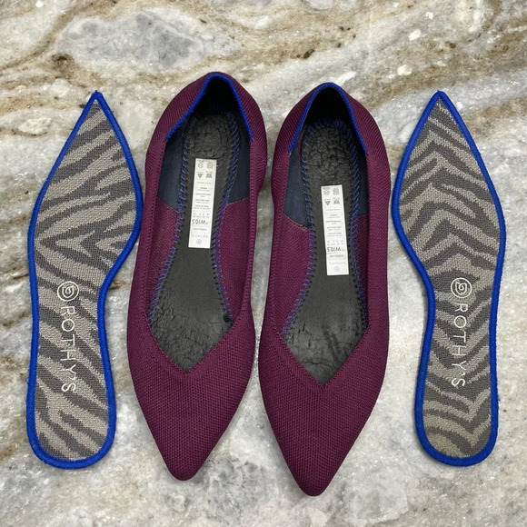 Rothy's The Pointed Toe Ballet Flats in Orchid Retired Color Size - Picture 4 of 11